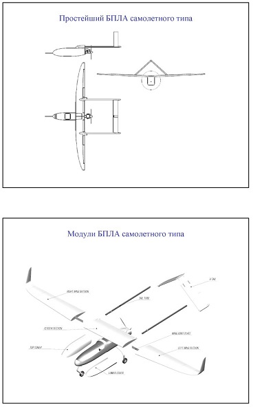 Чертеж бпла самолетного типа