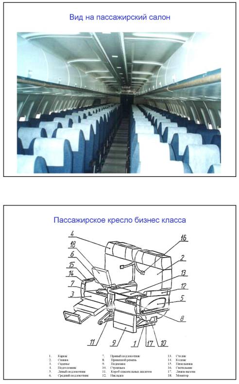 Схема салона ту 204